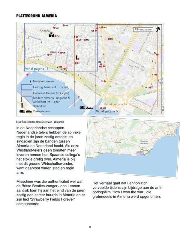 Paginavoorbeelden e-reisgids.. Paginavoorbeelden e-reisgids Almería.