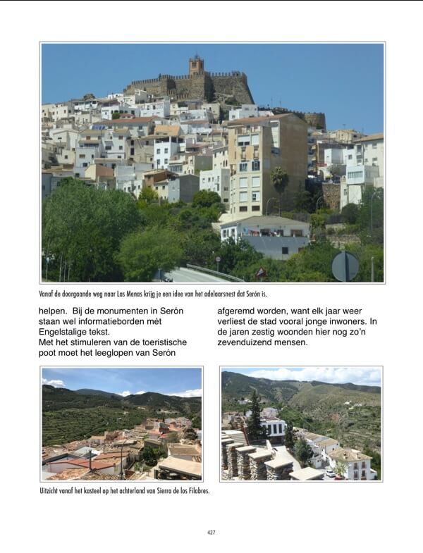 Paginavoorbeelden e-reisgids Sierra de los Filabres.