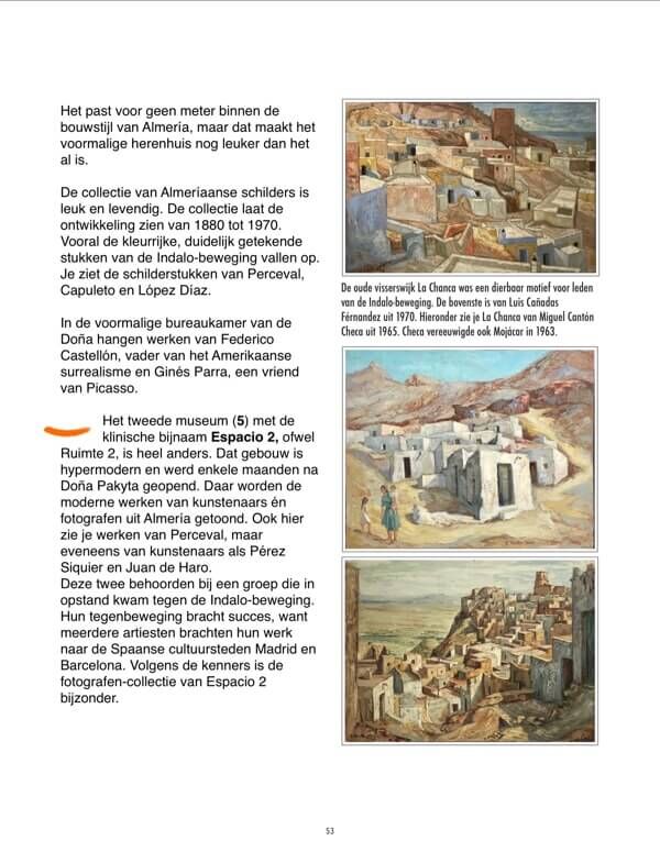 Paginavoorbeelden e-reisgids. Paginavoorbeelden e-reisgids Almería.